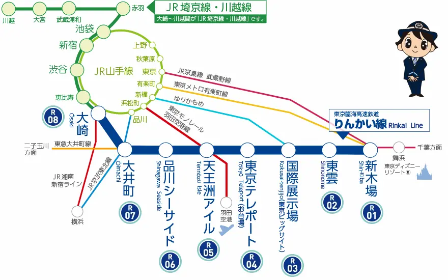 りんかい線路線図