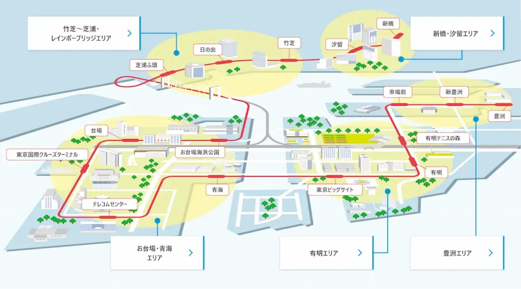 ゆりかもめ路線図